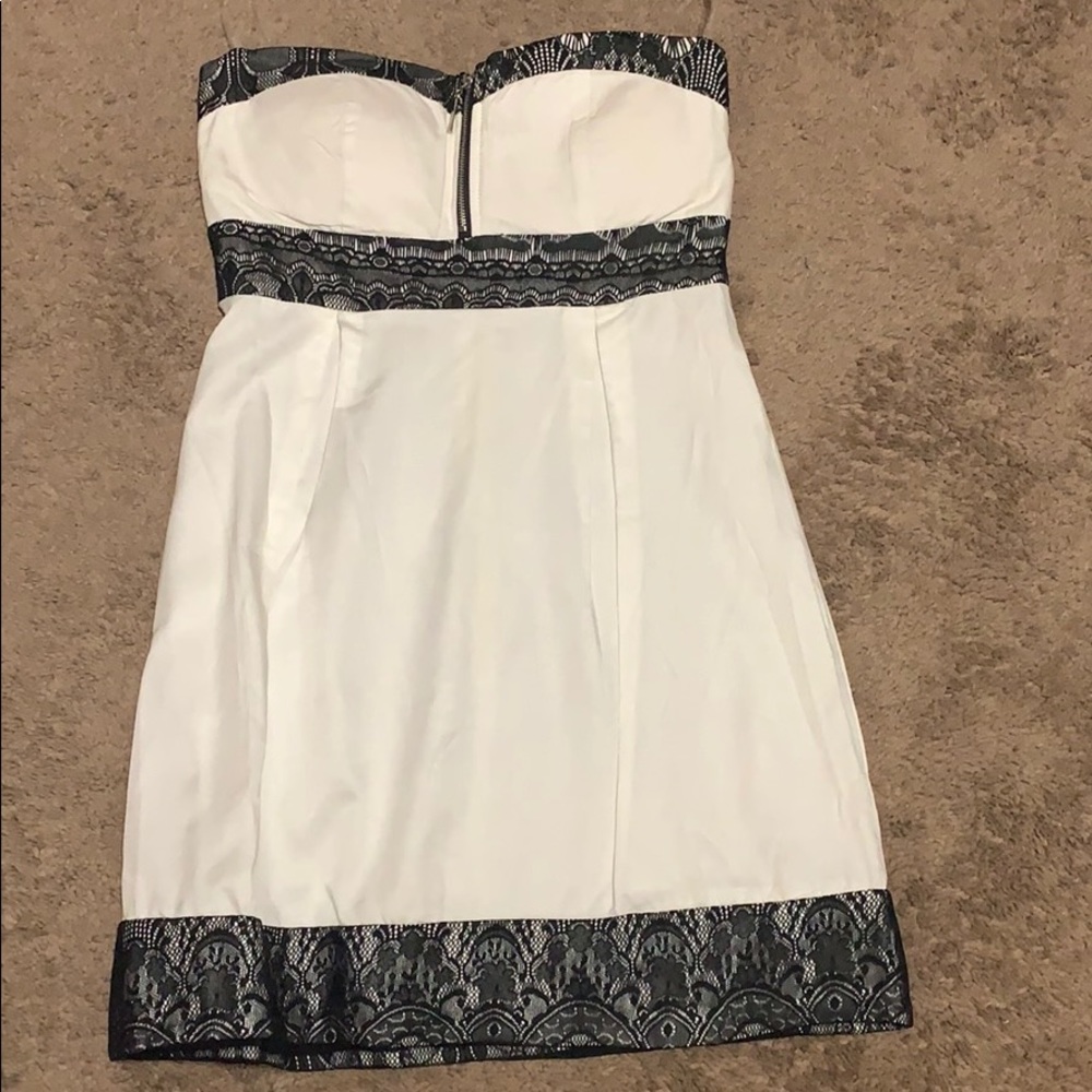 Strapless mini dress